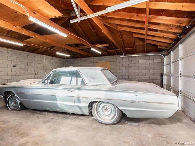 Garage, Interior, Stone Walls, Wooden Beams