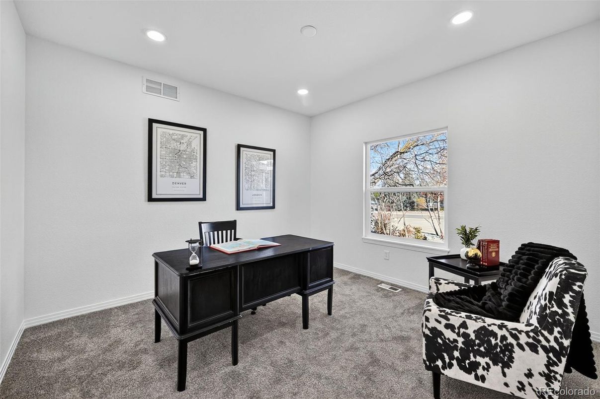 Home Office, Interior, Recessed Lighting