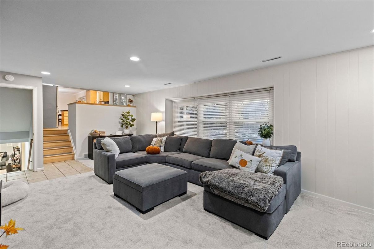 Interior, Living room, Recessed Lighting