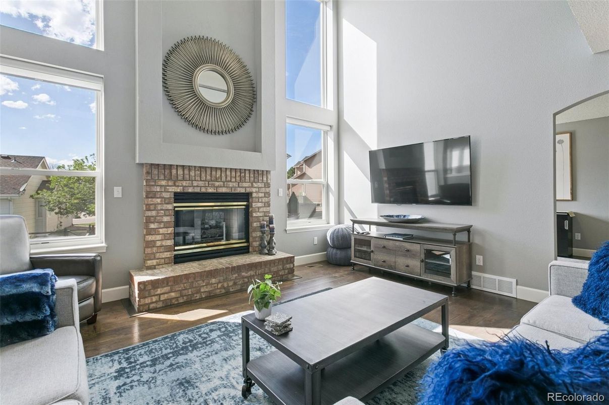 Fireplace, Interior, Living room, Wood Texture Flooring