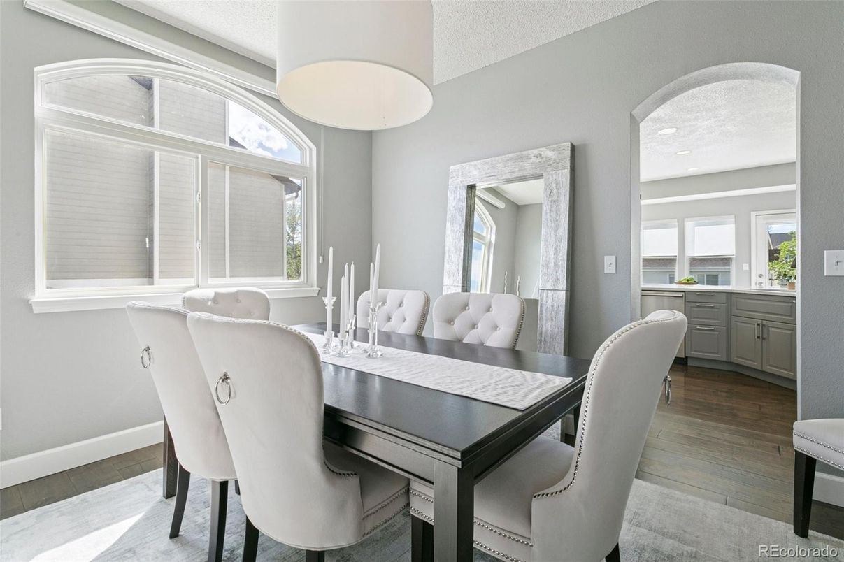 Dining room, Interior, Wood Texture Flooring