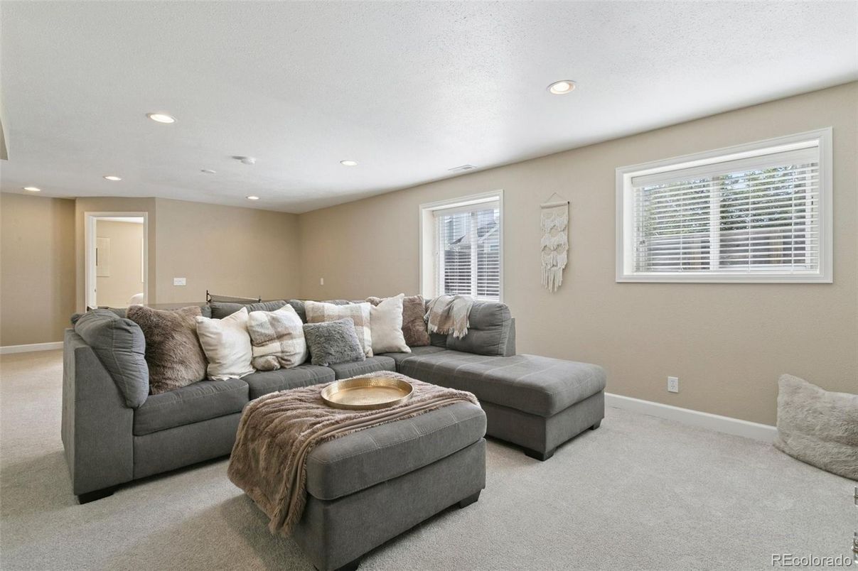 Interior, Living room, Recessed Lighting