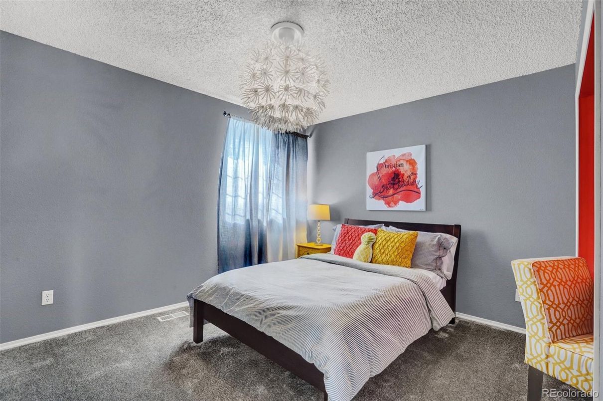 Bedroom, Chandelier, Interior