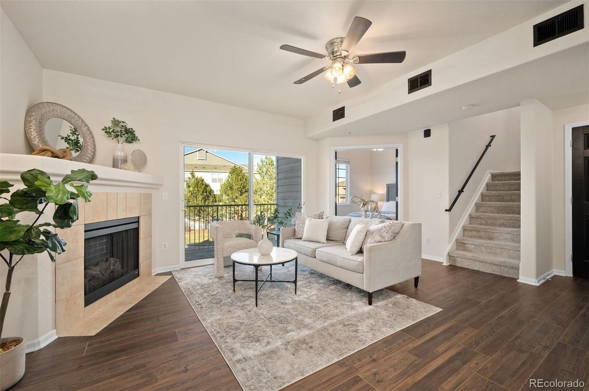Fireplace, Interior, Living room, Wood Texture Flooring