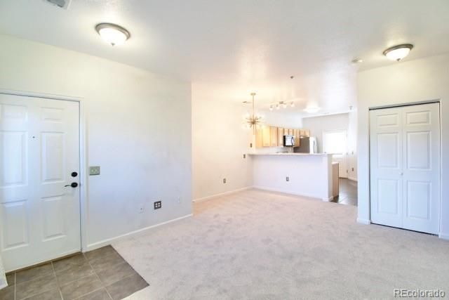 Empty room, Interior, Kitchen, Pendant Lights
