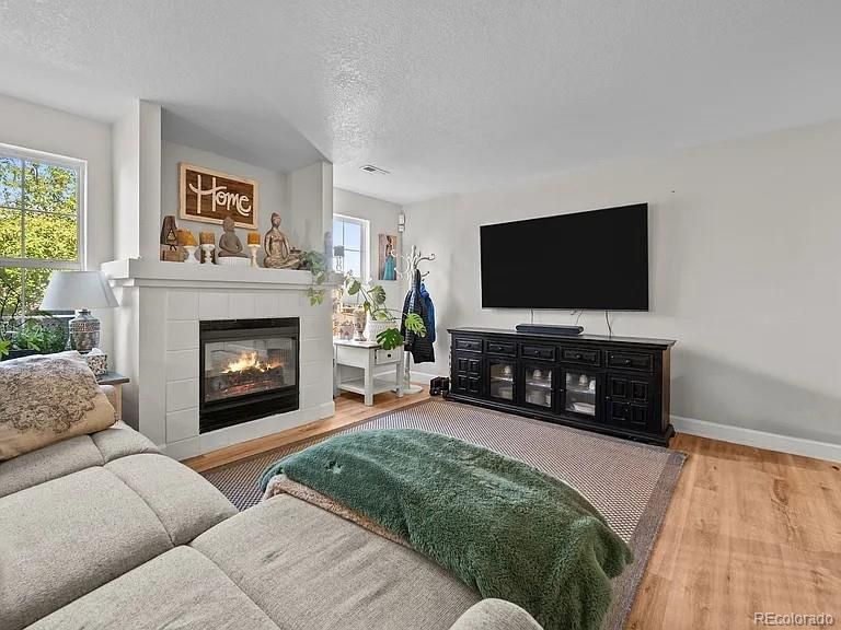 Fireplace, Interior, Living room, Wood Texture Flooring