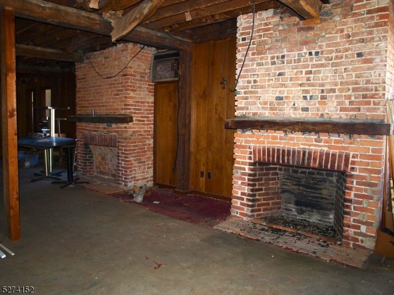 Fireplace, Interior, Stone Walls, Wooden Beams