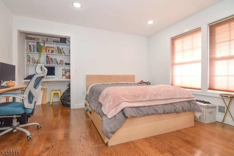 Bedroom, Home Office, Interior, Recessed Lighting, Wood Texture Flooring