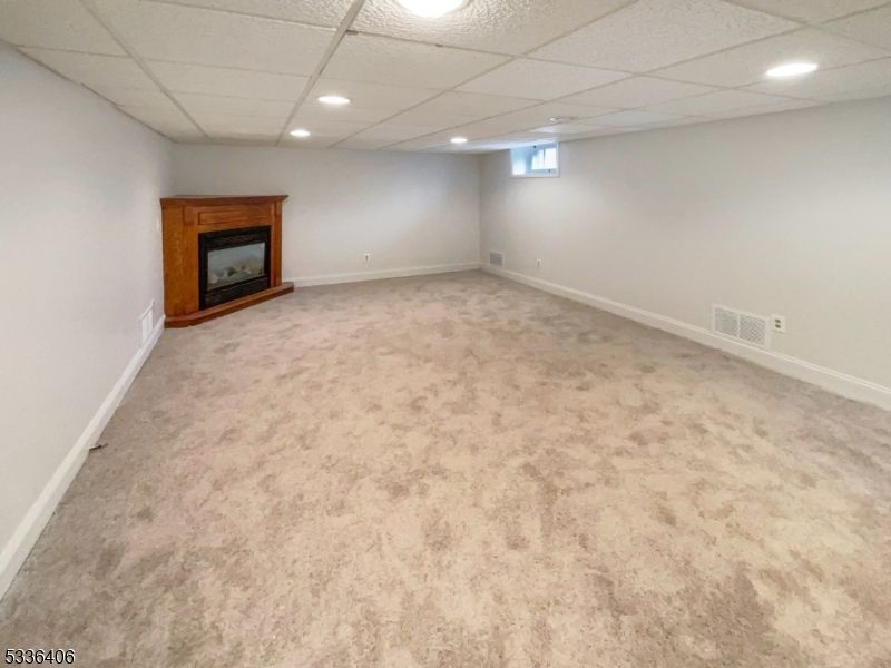 Empty room, Fireplace, Interior, Recessed Lighting