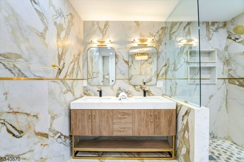 Bathroom, Interior, Marble Walls