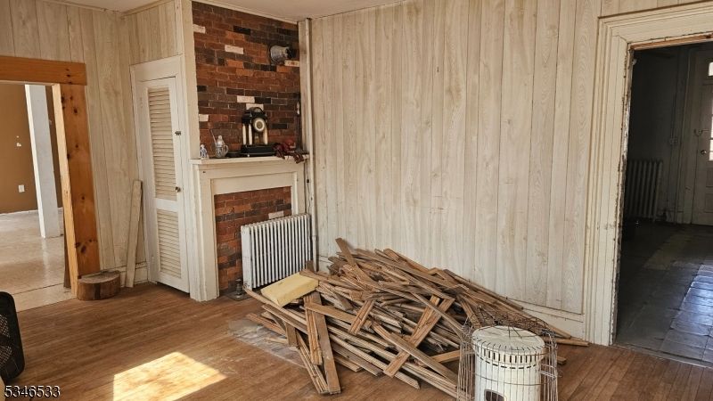 Fireplace, Interior, Stone Walls, Wood Texture Flooring