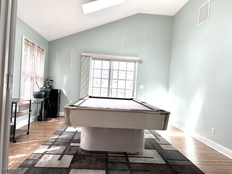 Billiard Table, Game Room, Interior, Wood Texture Flooring