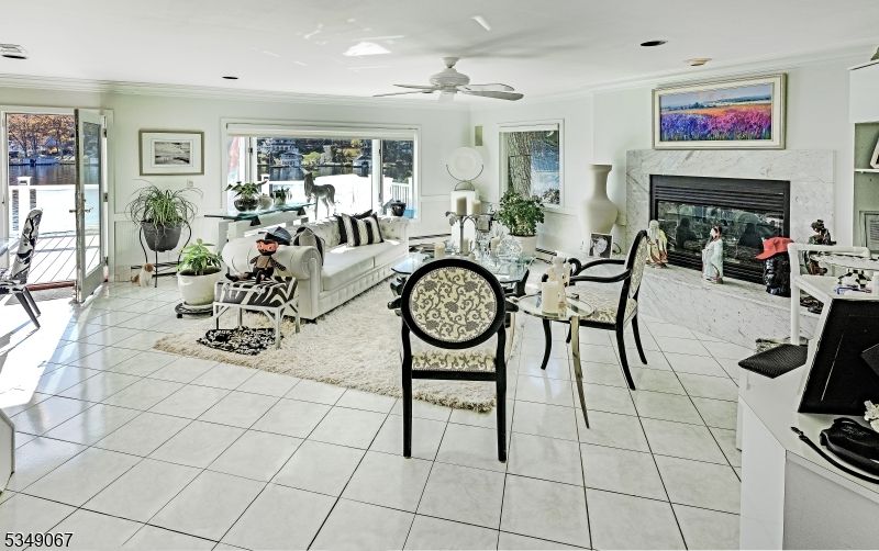 Dining room, Fireplace, Interior, Living room