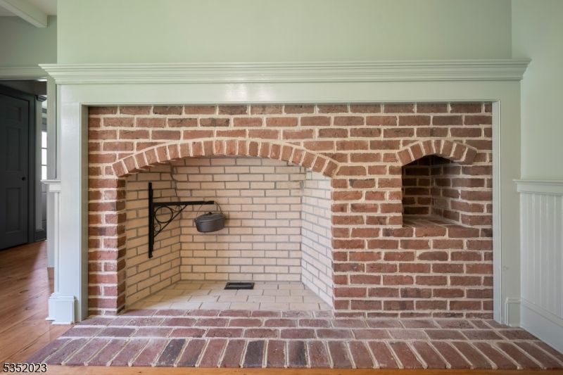 Fireplace, Interior, Stone Walls, Wood Texture Flooring