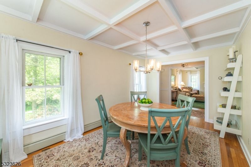 Chandelier, Dining room, Interior, Wood Texture Flooring