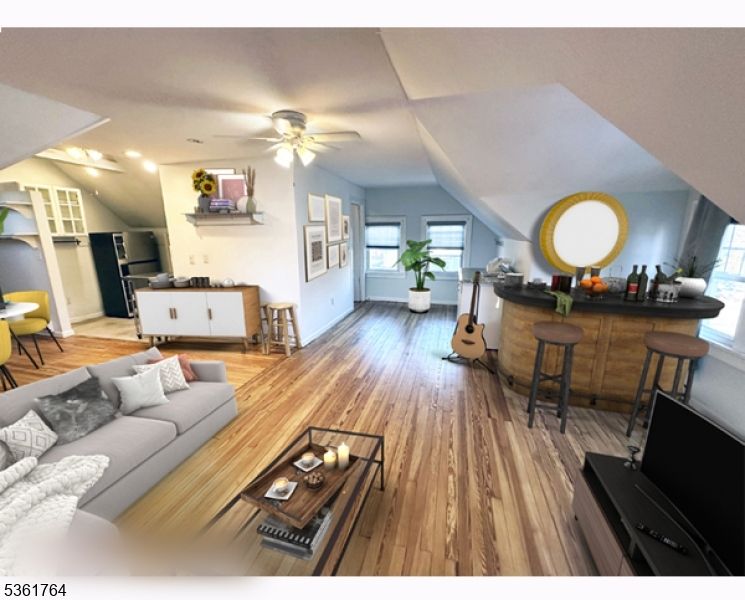 Interior, Kitchen, Living room, Recessed Lighting, Wood Texture Flooring