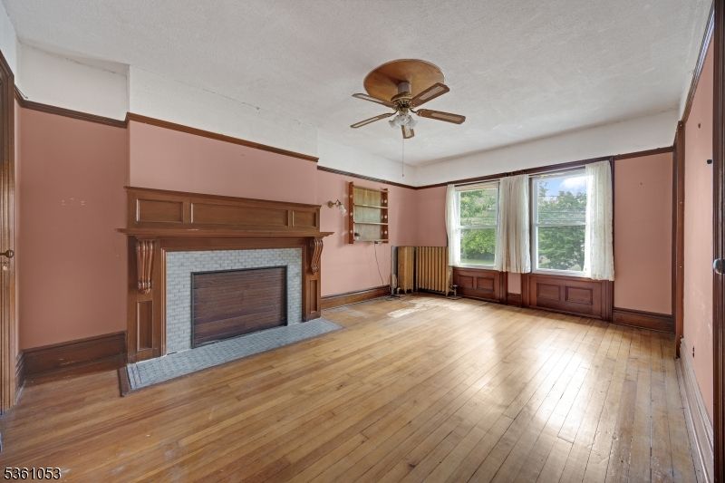 Empty room, Fireplace, Interior, Wood Texture Flooring