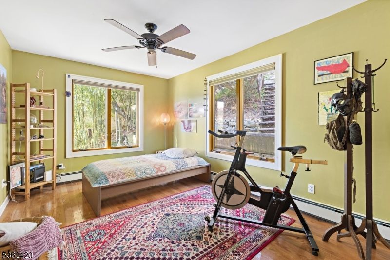 Bedroom, Fitness Equipment, Interior, Wood Texture Flooring