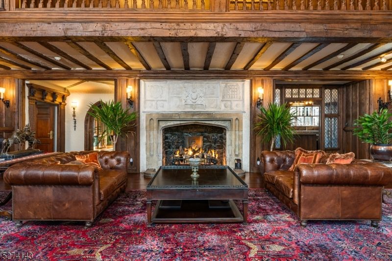 Fireplace, Interior, Living room, Wooden Beams