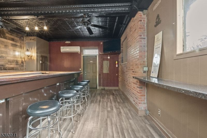 Interior, Stone Walls, Wood Texture Flooring