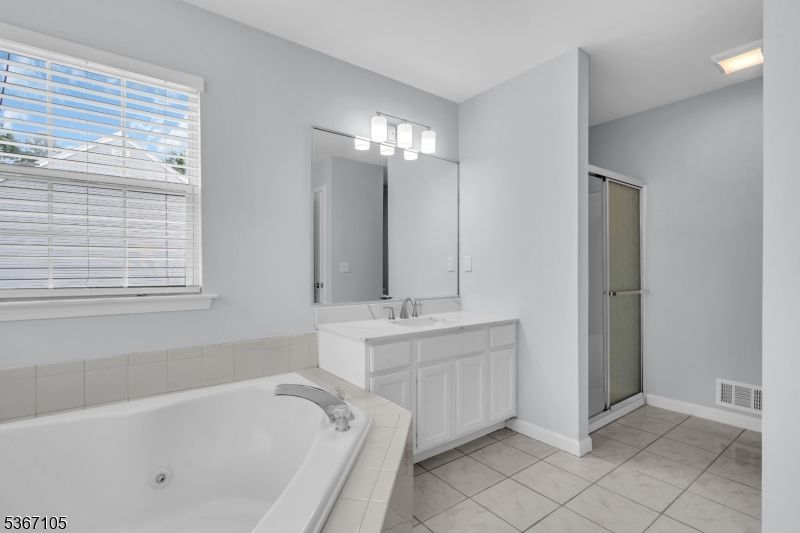Bathroom, Dual Sink Vanities, Glass Shower, Interior