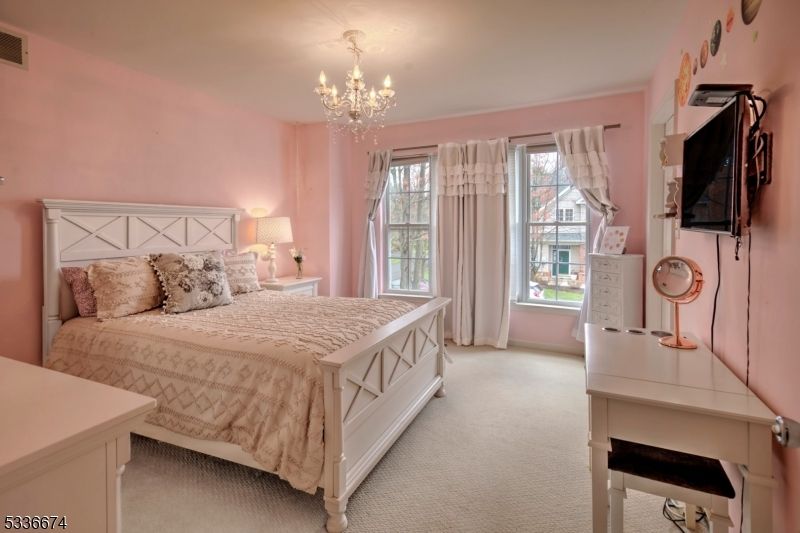 Bedroom, Chandelier, Interior