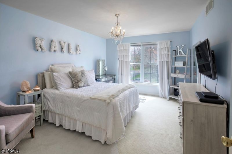 Bedroom, Chandelier, Interior