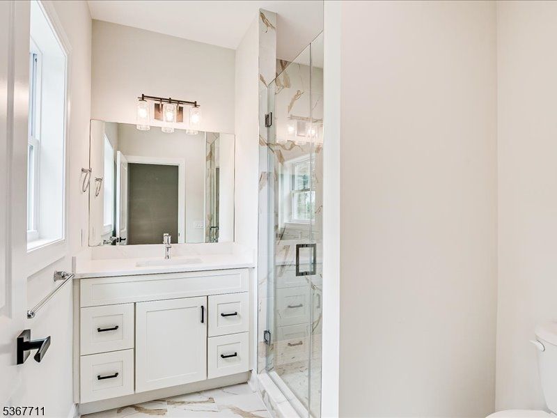 Bathroom, Glass Shower, Interior, Marble