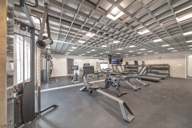 Fitness Equipment, Gym, Interior, Recessed Lighting
