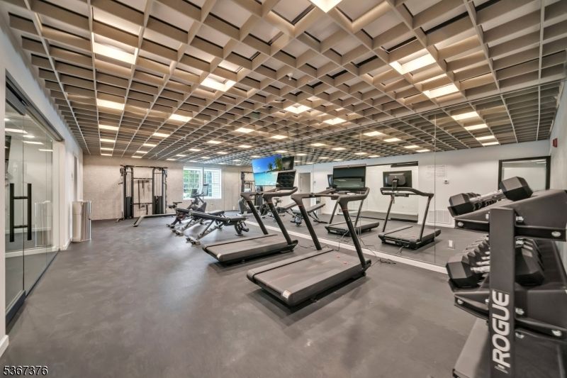 Fitness Equipment, Gym, Interior, Recessed Lighting