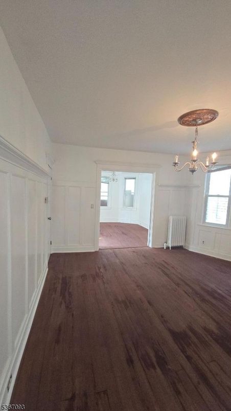 Chandelier, Empty room, Interior, Wood Texture Flooring