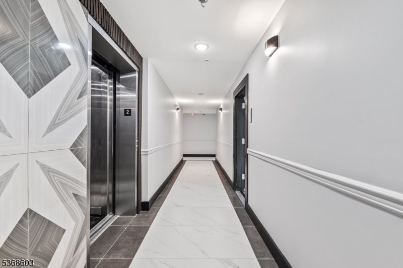 Elevator, Interior, Marble, Recessed Lighting