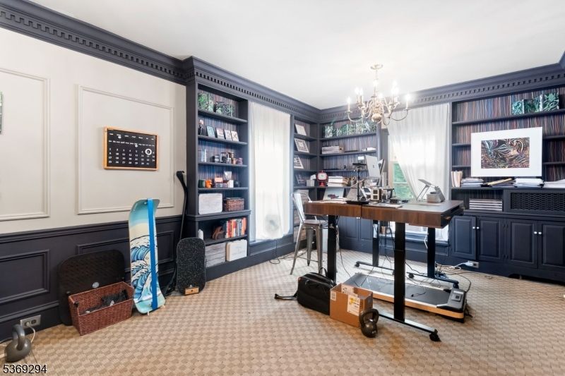 Chandelier, Home Office, Interior