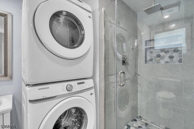 Bathroom, Glass Shower, Interior, Utility Closets, Washer