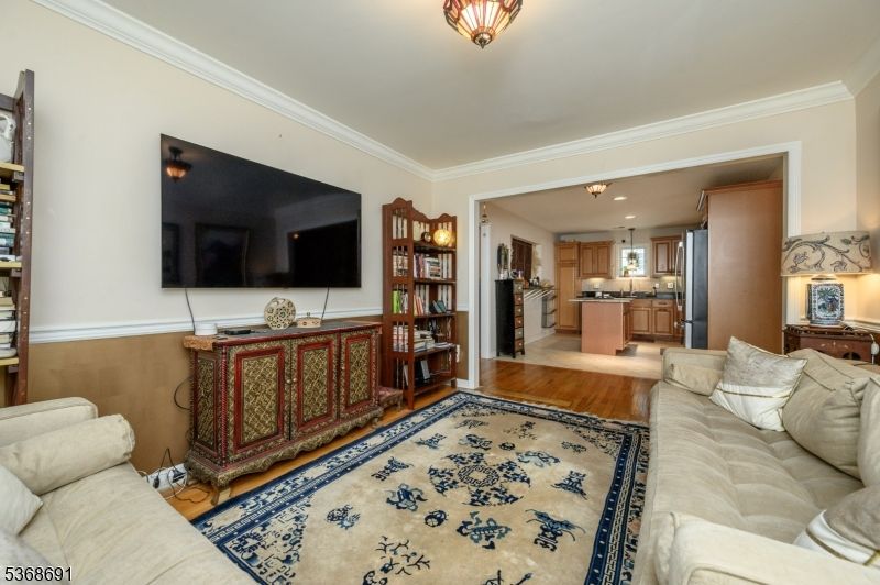 Interior, Kitchen, Living room, Stainless Steel Appliances, Wood Texture Flooring