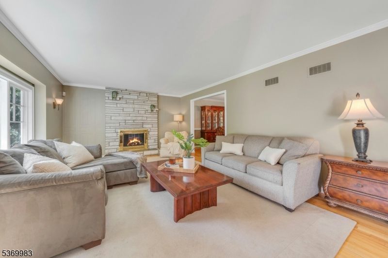 Fireplace, Interior, Living room, Stone Walls, Wood Texture Flooring
