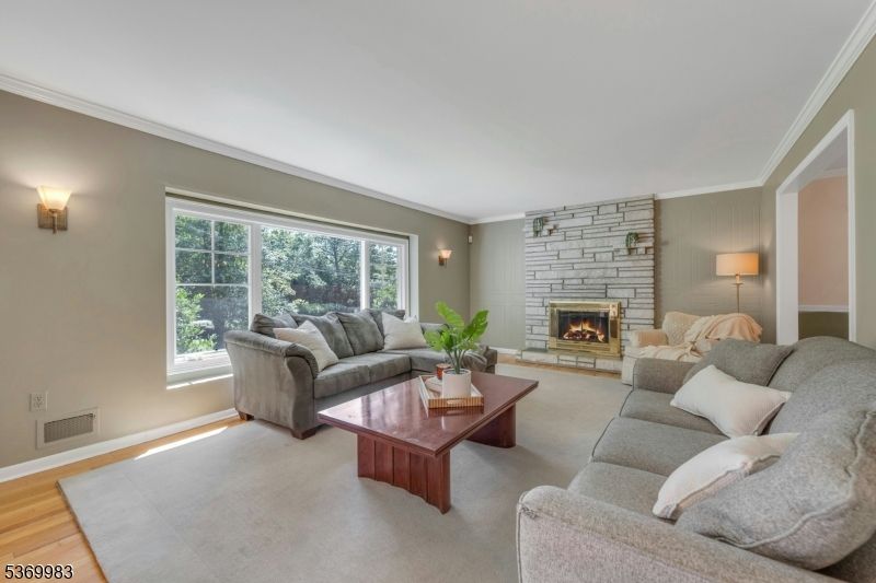 Fireplace, Interior, Living room, Stone Walls, Wood Texture Flooring