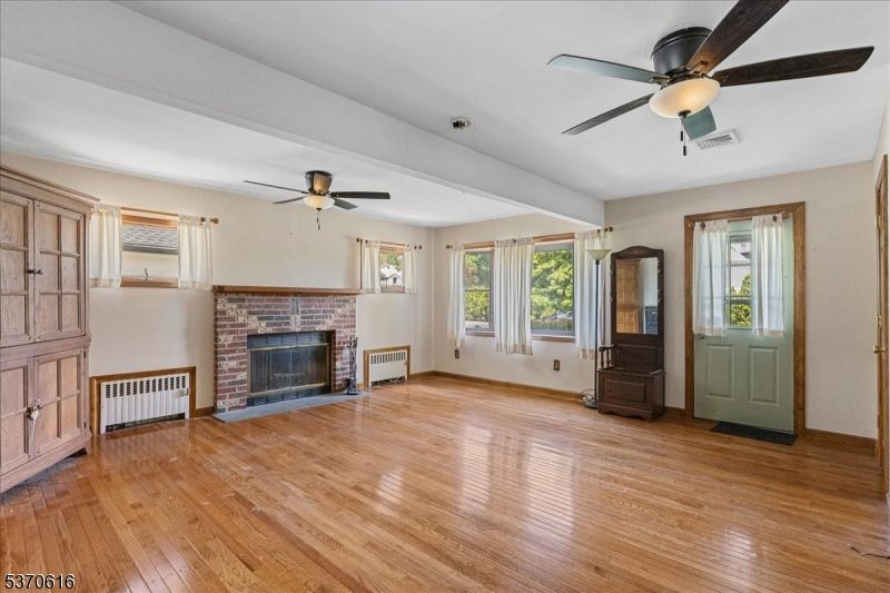 Empty room, Fireplace, Interior, Wood Texture Flooring