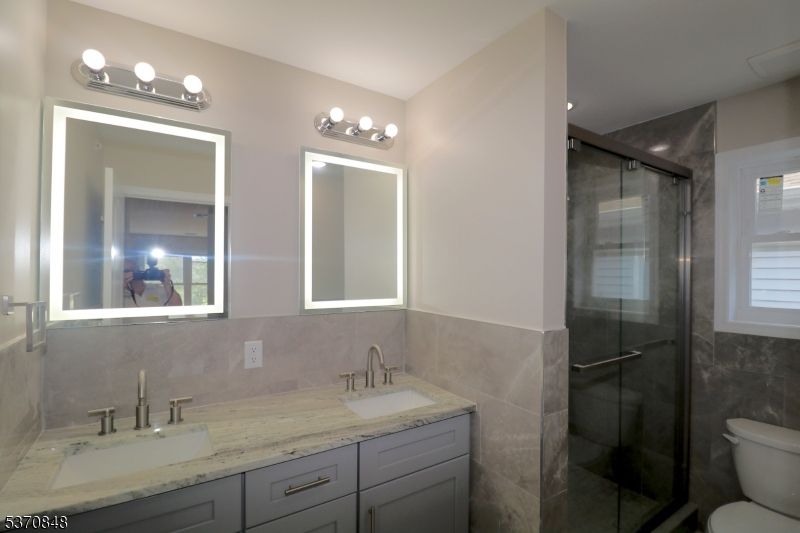 Bathroom, Dual Sink Vanities, Glass Shower, Interior