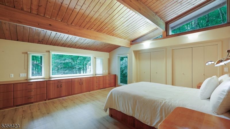Bedroom, Interior, Wooden Beams, Wooden Ceilings, Wood Texture Flooring