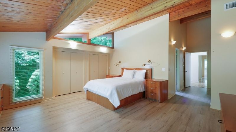 Bedroom, Interior, Wooden Beams, Wooden Ceilings, Wood Texture Flooring