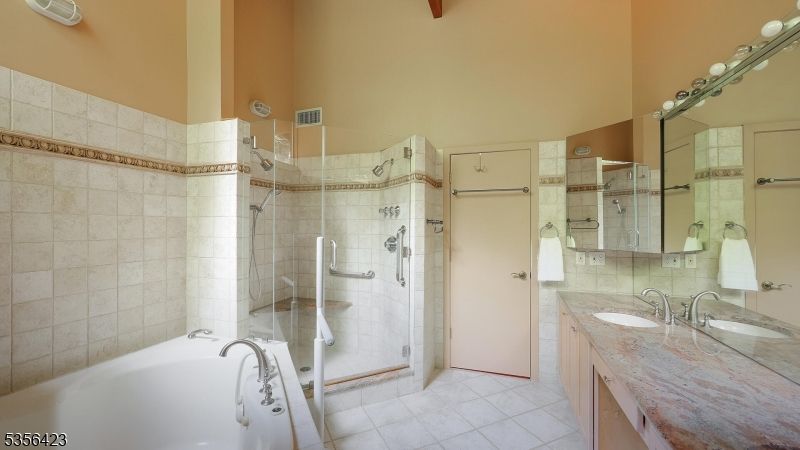 Bathroom, Dual Sink Vanities, Glass Shower, Interior