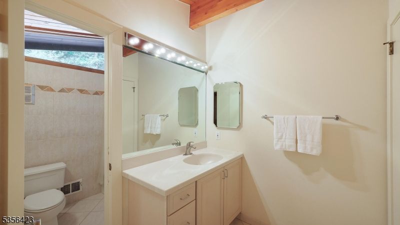 Bathroom, Interior, Wooden Beams
