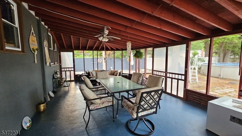 Dining room, Interior, Water, Wooden Beams