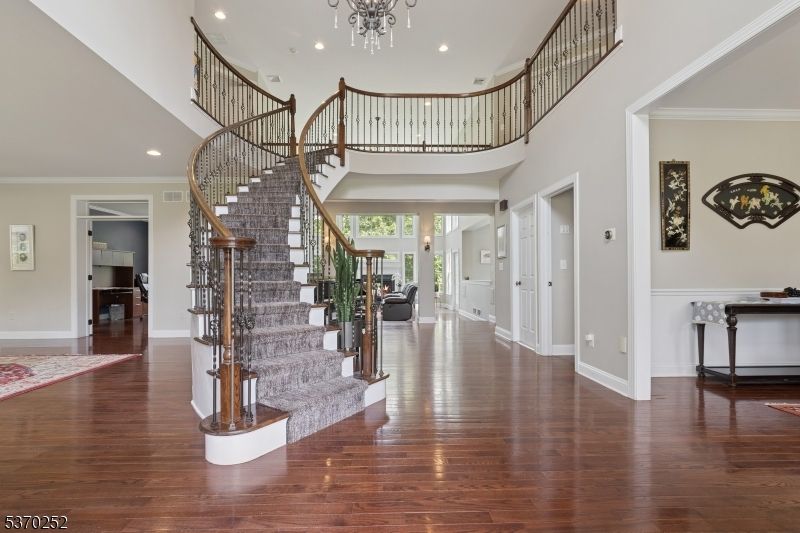 Chandelier, Interior, Recessed Lighting, Wood Texture Flooring