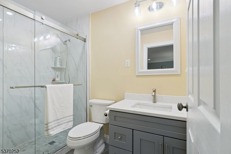 Bathroom, Glass Shower, Interior, Marble Walls