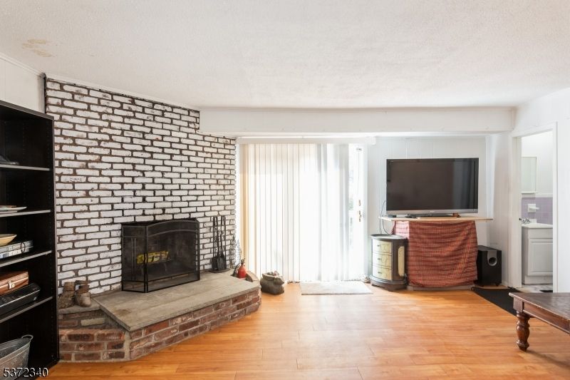 Fireplace, Interior, Stone Walls, Wood Texture Flooring