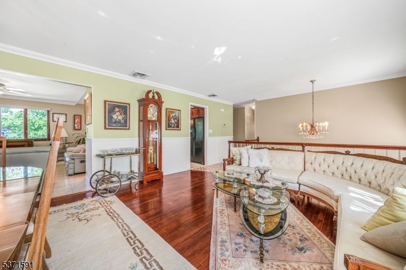 Chandelier, Interior, Living room, Wood Texture Flooring
