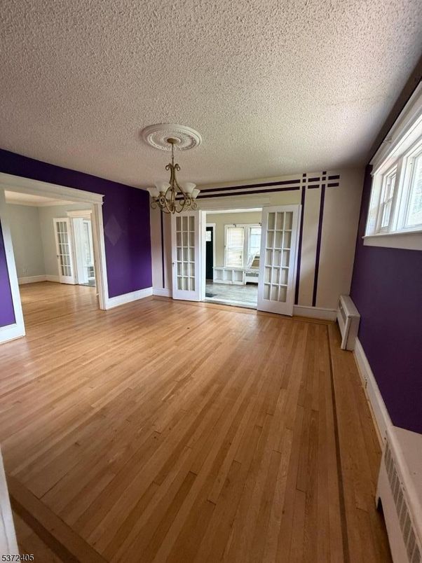 Chandelier, Empty room, Interior, Wood Texture Flooring