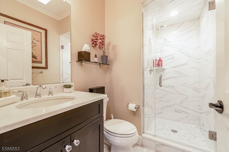 Bathroom, Glass Shower, Interior, Marble Walls